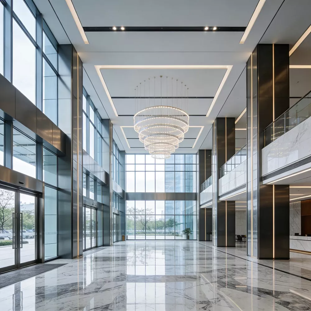 ອາລູມີນຽມ Alloy Glass Curtain Wall